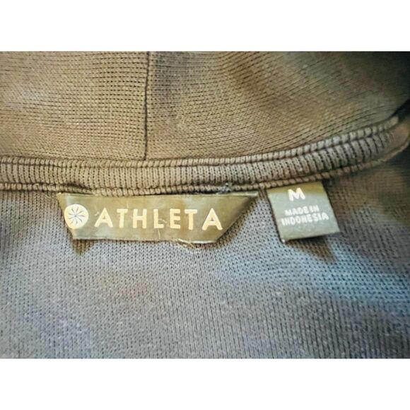 Athleta Dark Gray Black Cocoon Warp Open Front Cardigan Poncho Medium - Picture 8 of 10